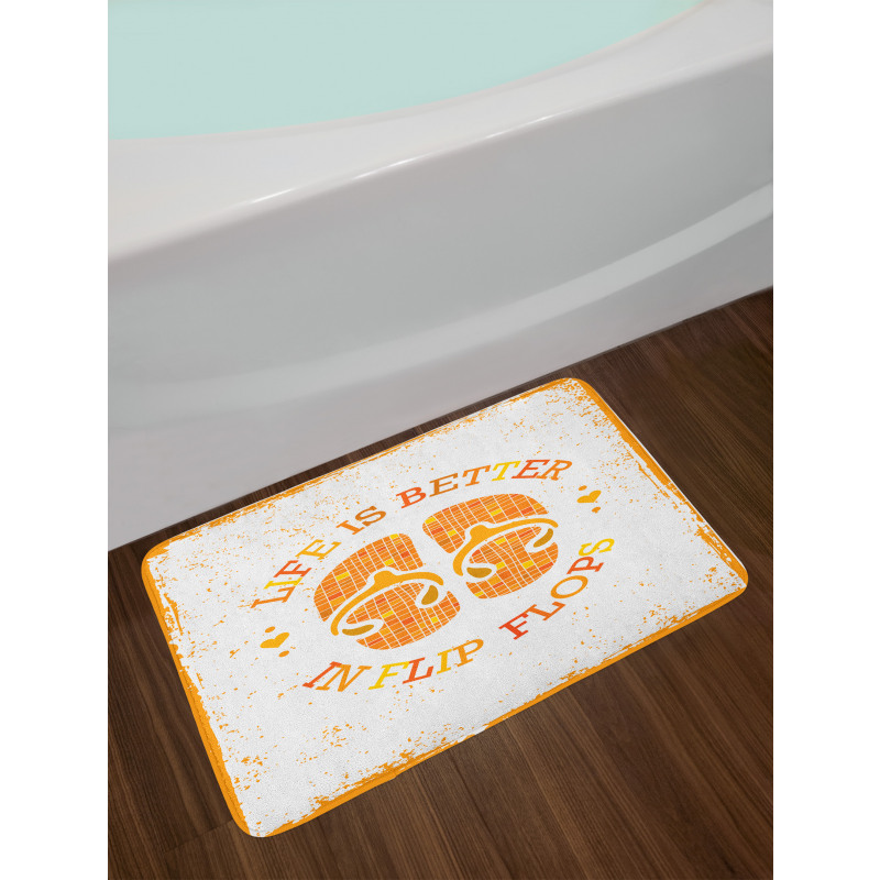 Stained Grungy Motif Bath Mat