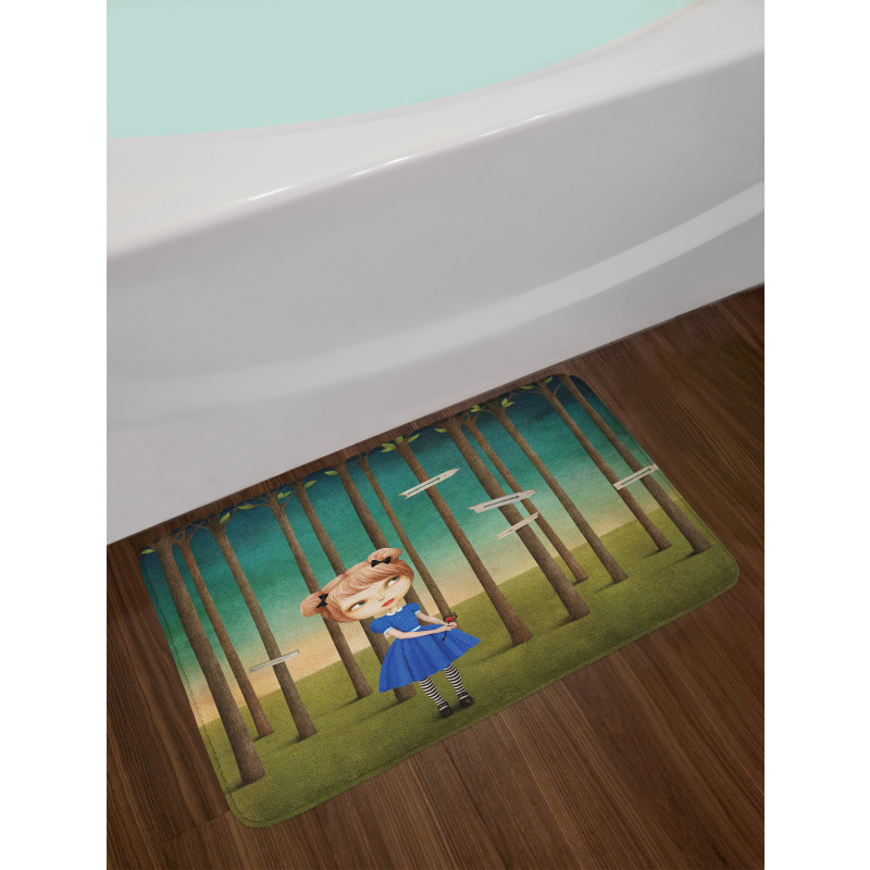 Lost Girl in the Forest Bath Mat