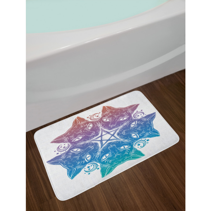 Cats Mandala Design Bath Mat