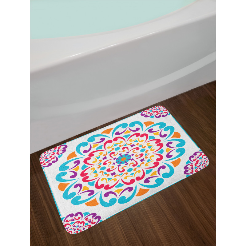 Colorful Swirls Bath Mat