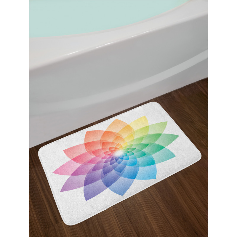 Rainbow Tones Petal Bath Mat