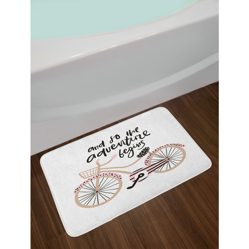 Bicyclend Words Bath Mat