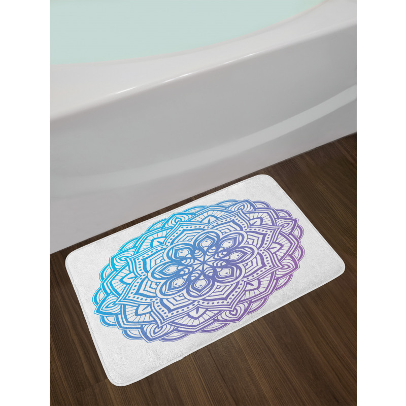 Gradient Floral Bath Mat