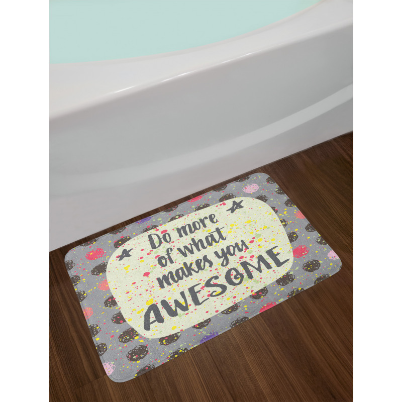 Hand Lettering Sign Bath Mat