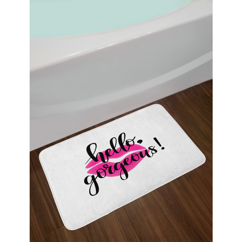 Pink Lipstick Bath Mat