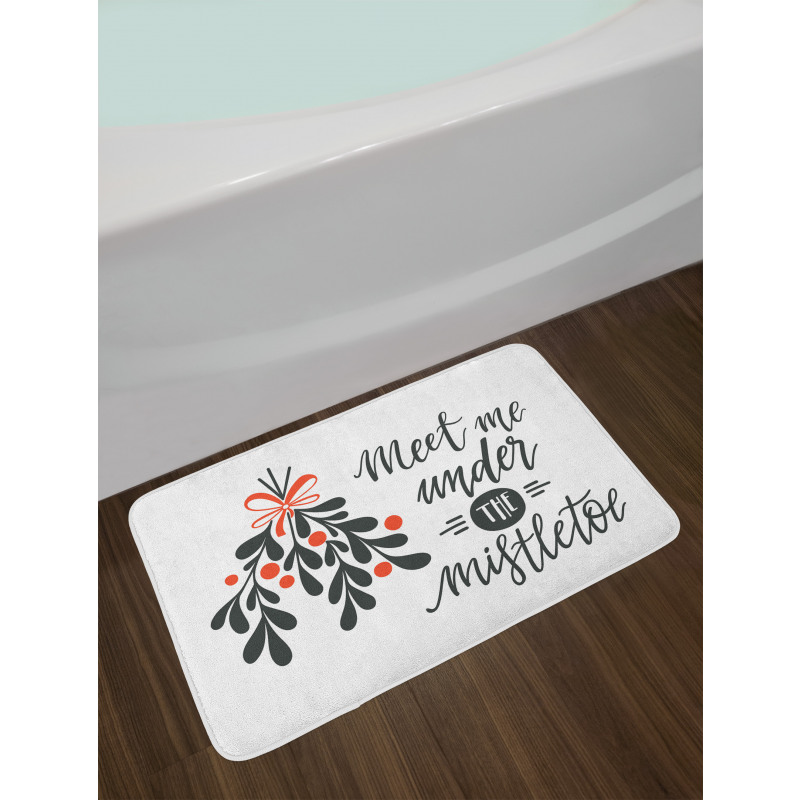 Meet Me Under Mistletoe Bath Mat