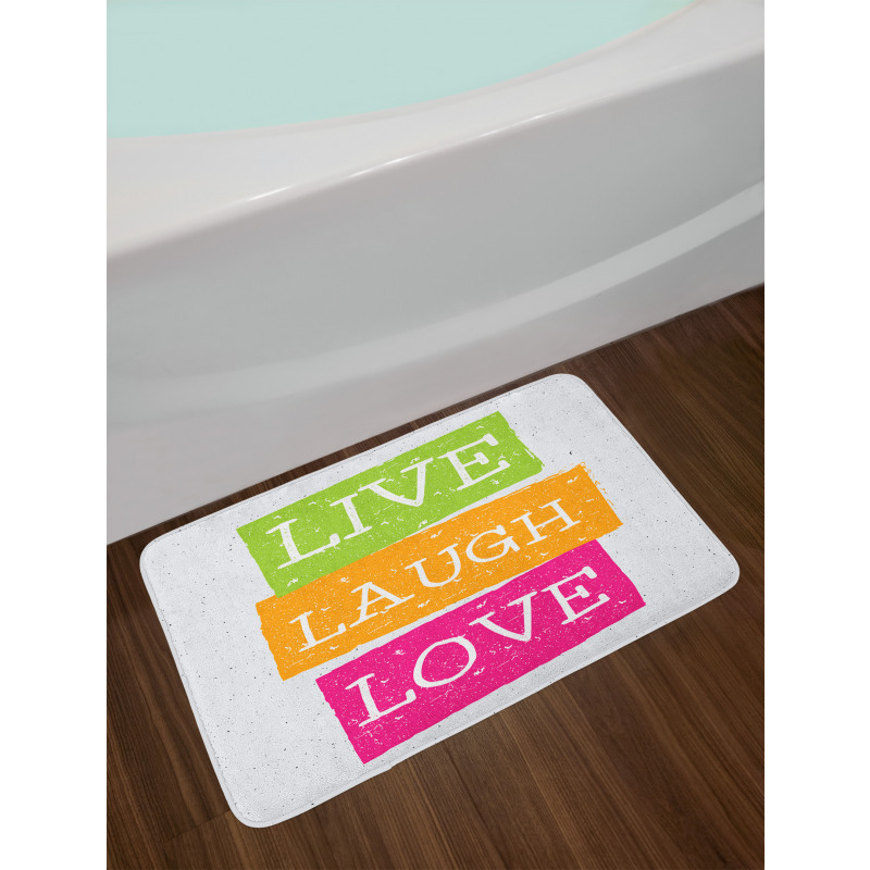 Live Laugh Love Vibrant Bath Mat