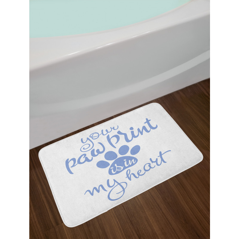 Paw Print is in My Heart Bath Mat