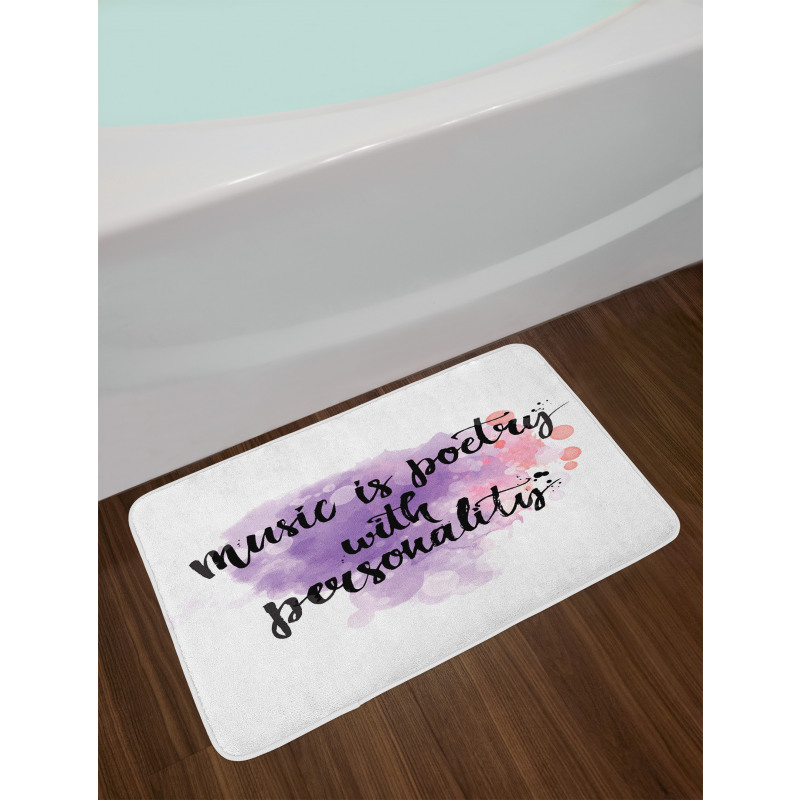 Music is a Poetry Slogan Bath Mat