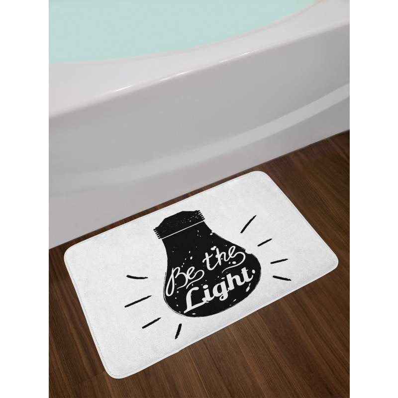 Text on Home Appliance Bath Mat