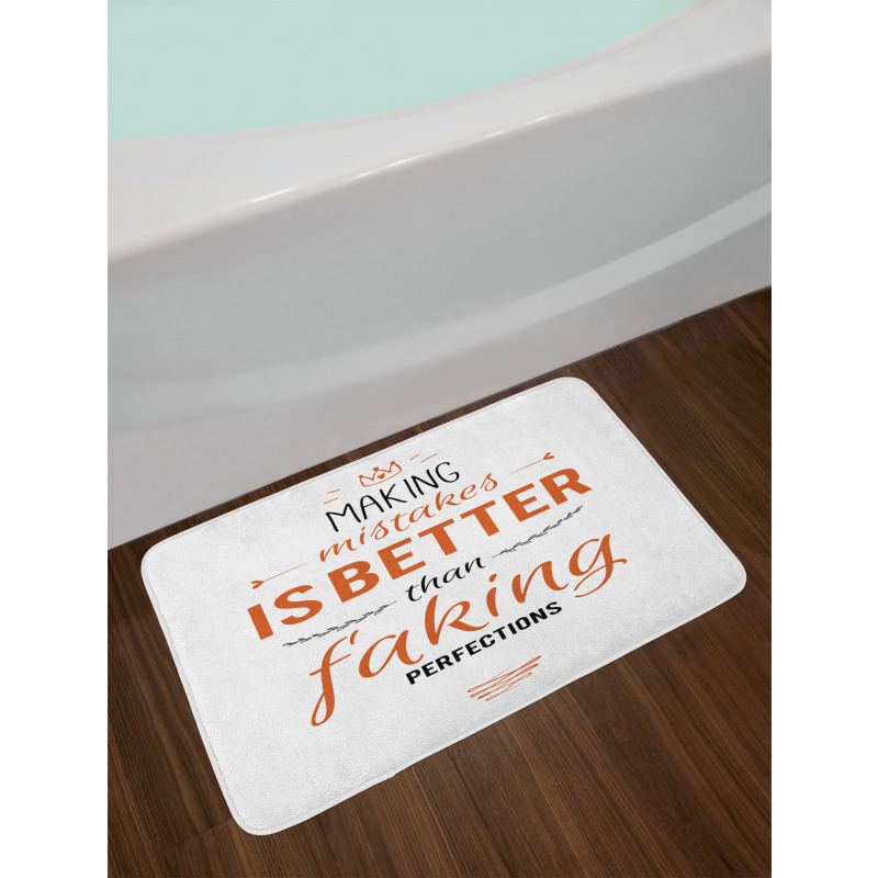 Mistakes and Perfections Bath Mat