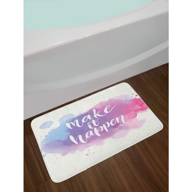 Make It Happen Slogan Bath Mat