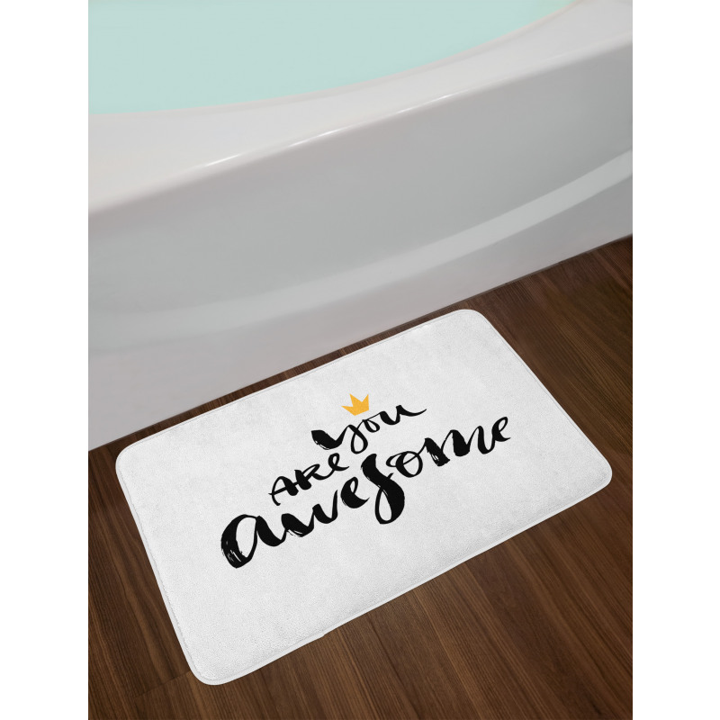 You Are and Crown Bath Mat