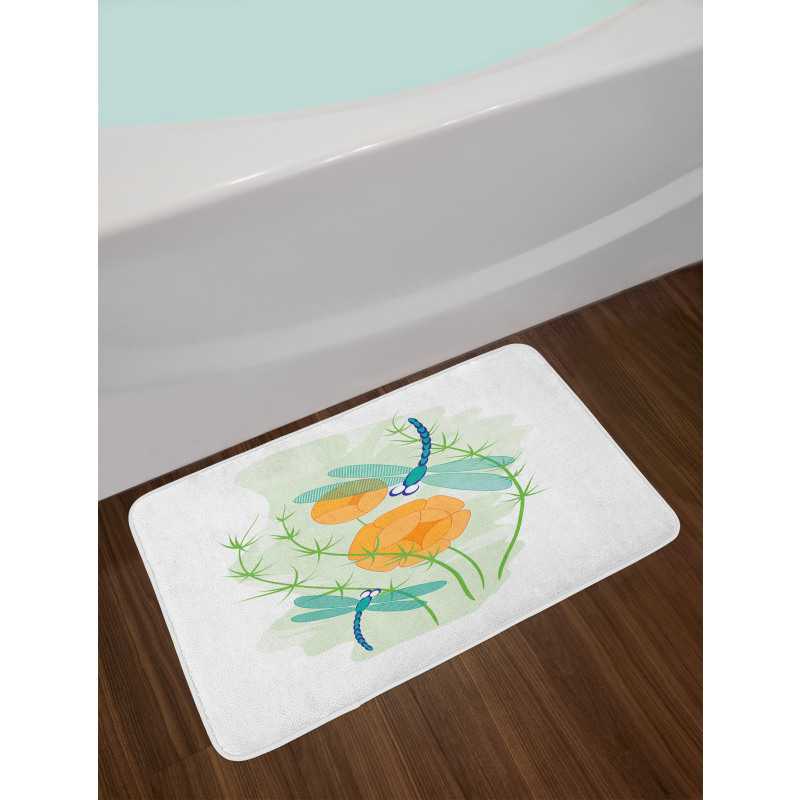 Colorful Nature Bugs Bath Mat