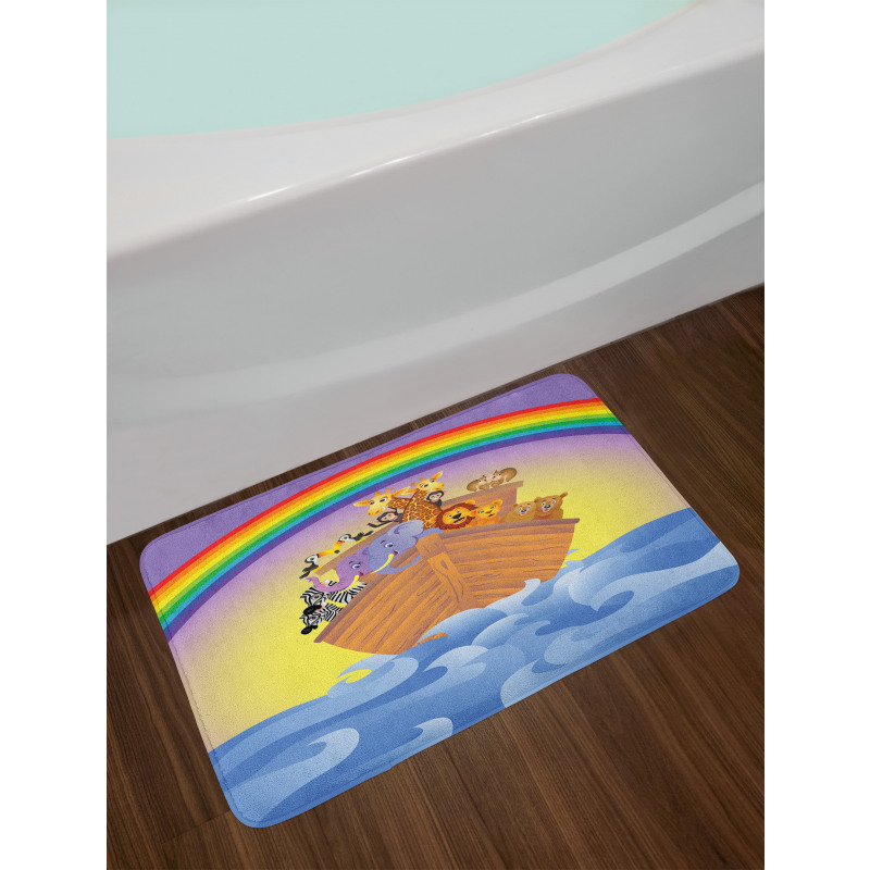 Animals Rainbow Ancient Bath Mat