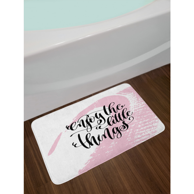 Message with Paint Smear Bath Mat