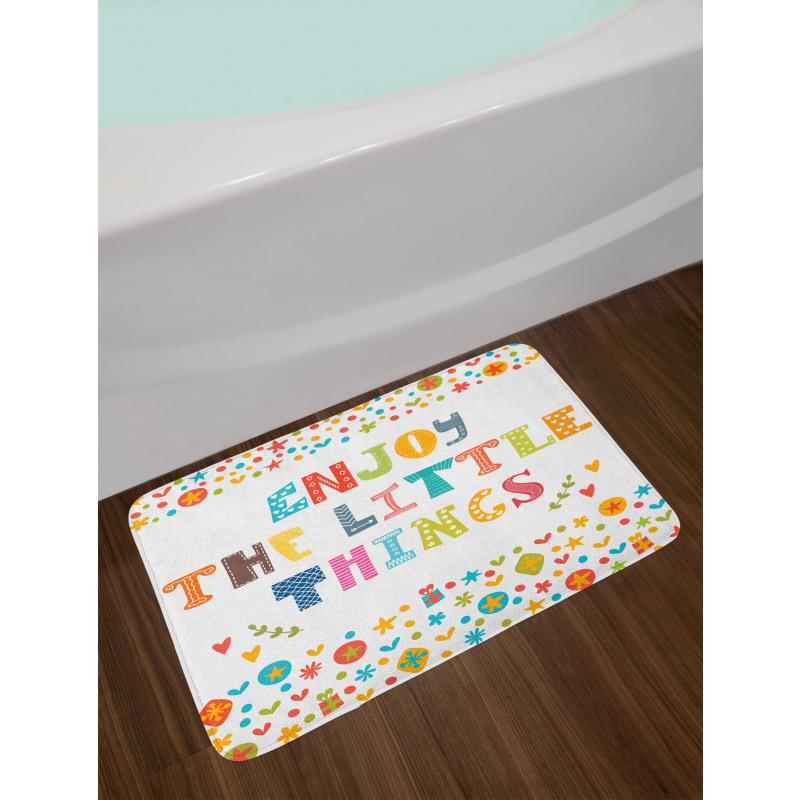 Ornate Colorful Letters Bath Mat