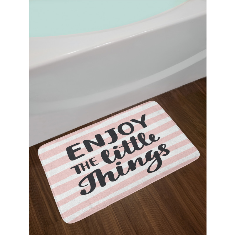 Hand Drawn Calligraphy Bath Mat