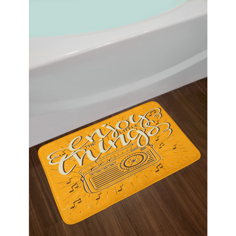 Retro Radio Playing Music Bath Mat