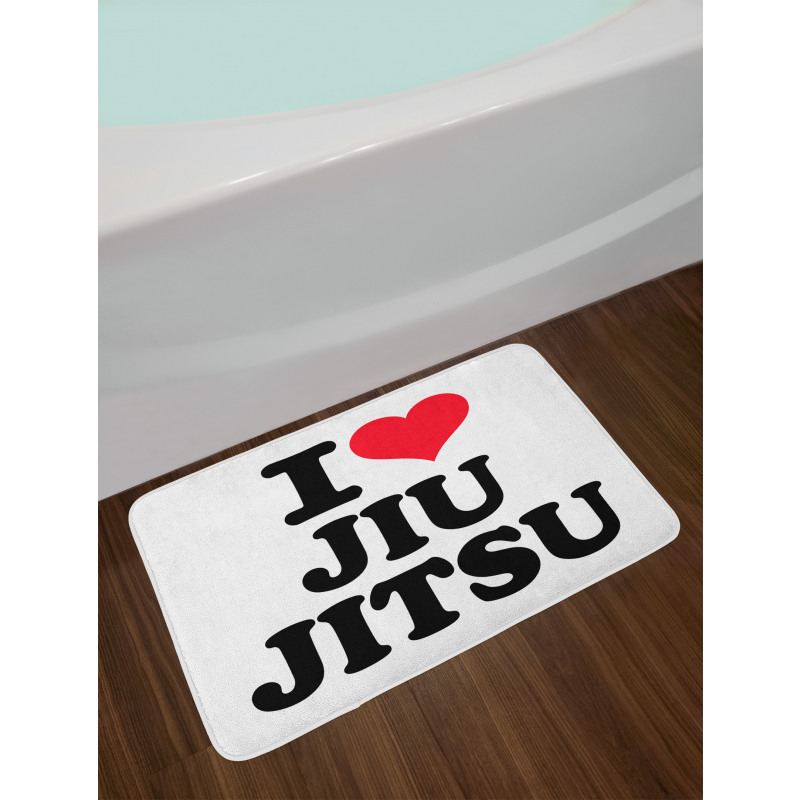 I Love Typography Bath Mat