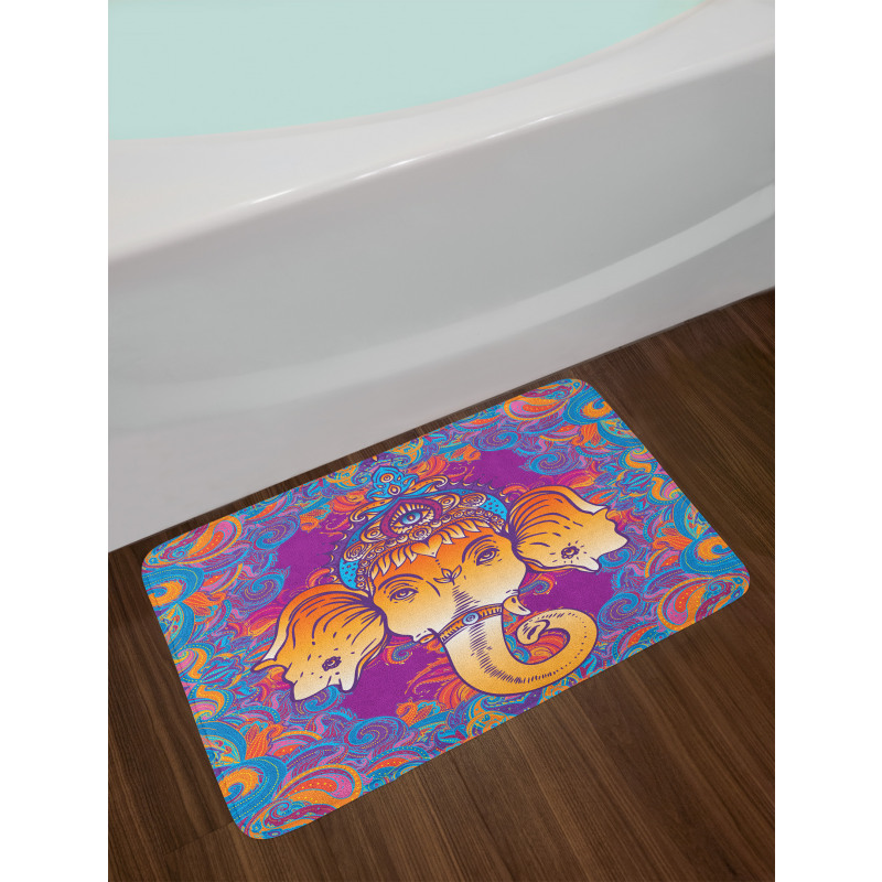 Ornamental Elephant Bath Mat