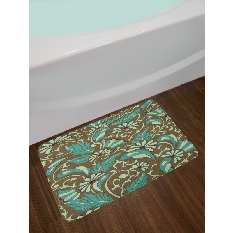 Feathers and Droplets Bath Mat