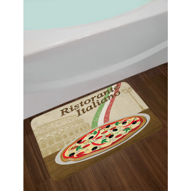 Italian Food Colloseum Bath Mat