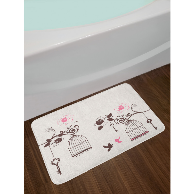 Bird Cages Keys Doves Bath Mat