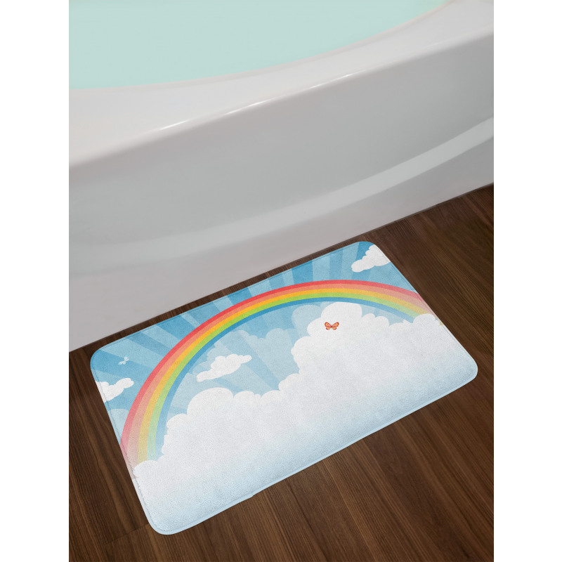 Colorful Rainbow Arc Bath Mat