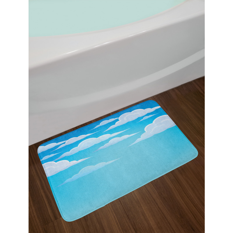 Dispersed Puffy Cumulus Bath Mat