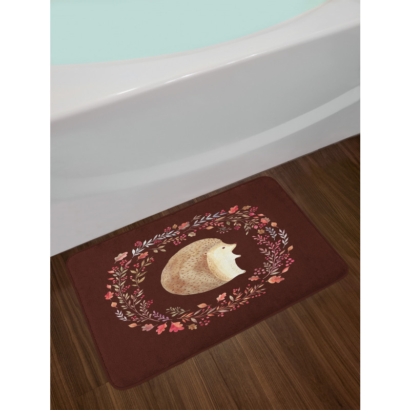 Leaf and Berry Wreath Bath Mat