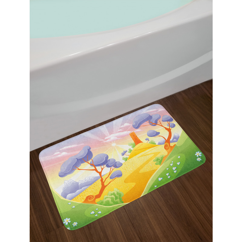 Cartoon Style Tower Bath Mat