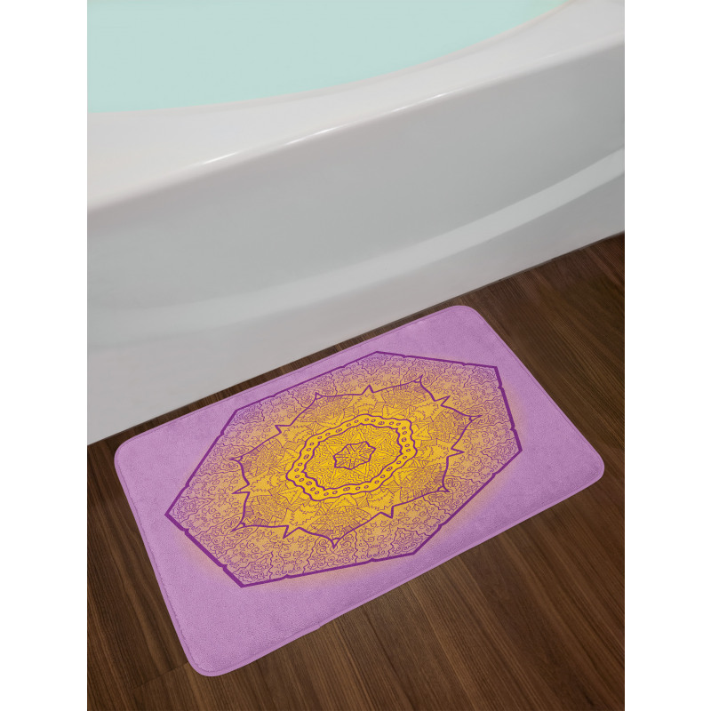 Oriental Heptagon Motif Bath Mat