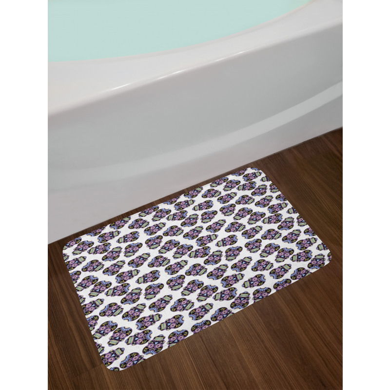 Calavera Skulls Bath Mat