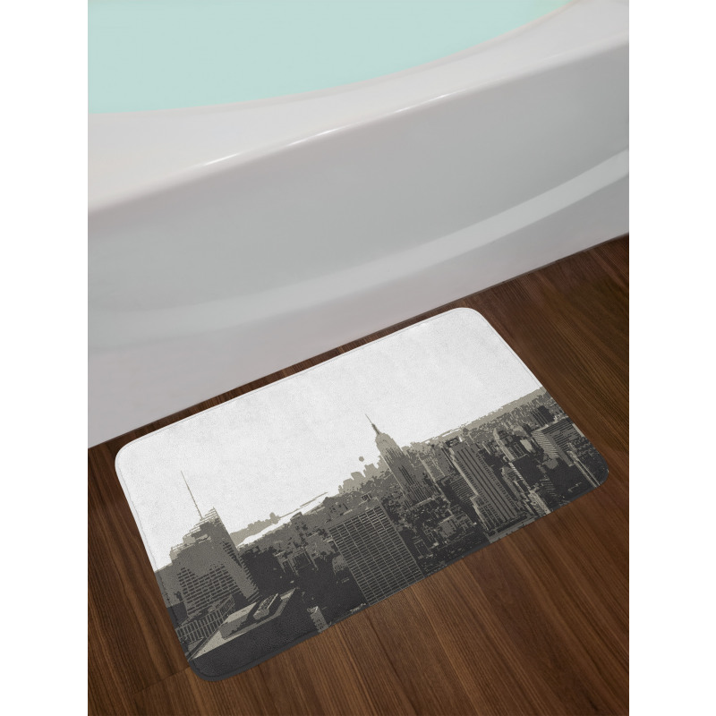 Aerial View of the City Bath Mat
