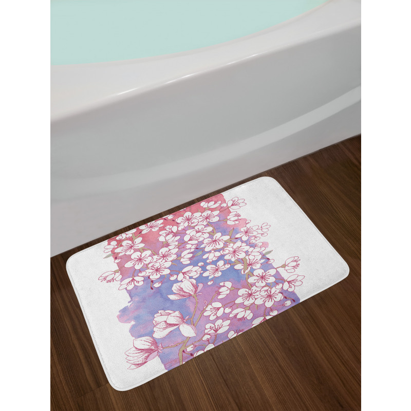 Japanese Spring Bloom Bath Mat