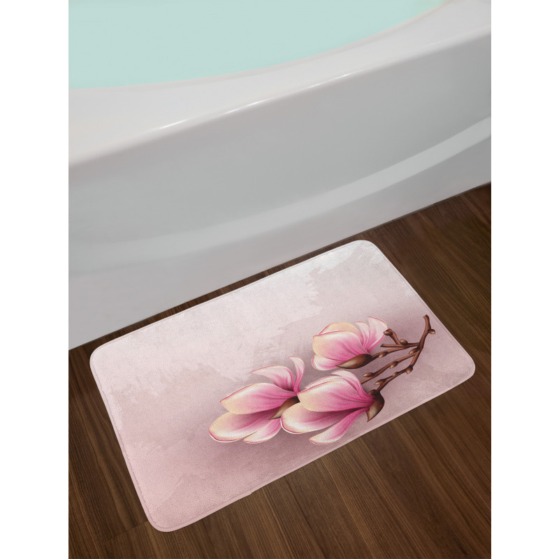 Fragile Flower Petals Bath Mat