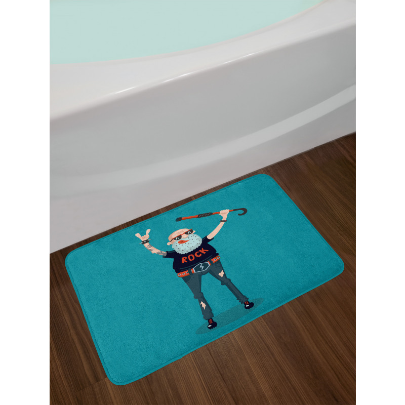 Rock Music Fan Man Bath Mat