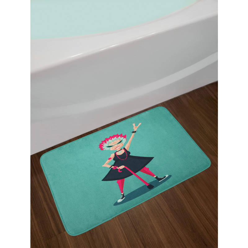 Rocker Old Lady Bath Mat