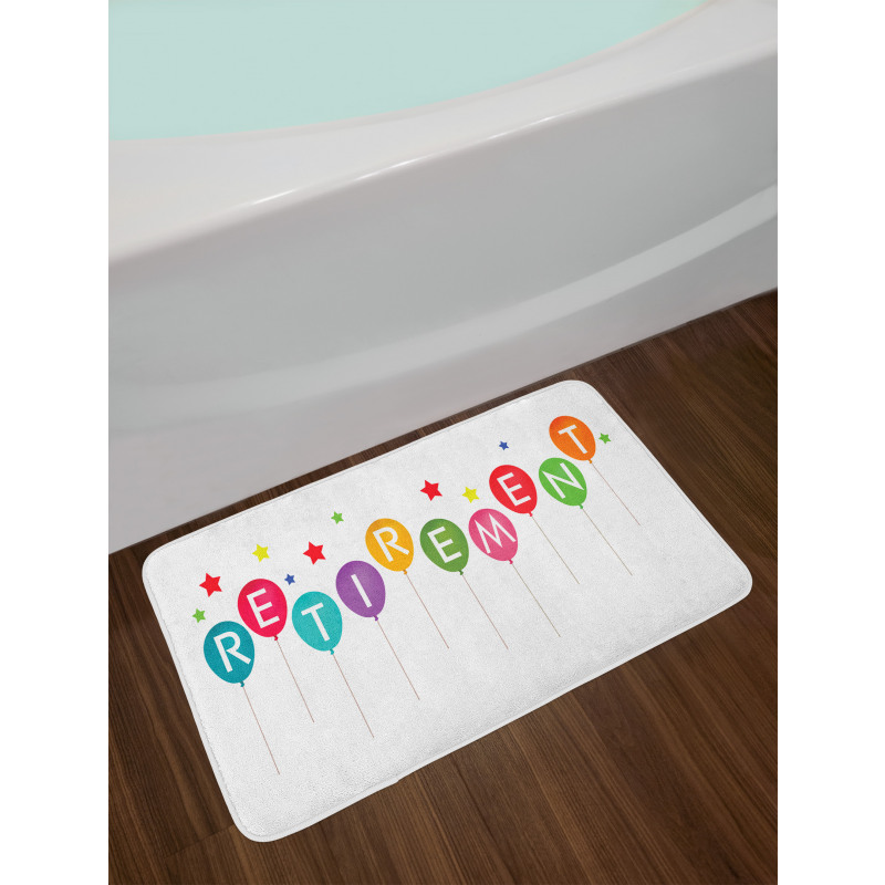 Balloons and Stars Bath Mat