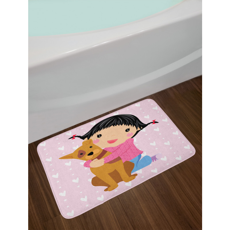 Doodle Girl and Pet Dog Bath Mat