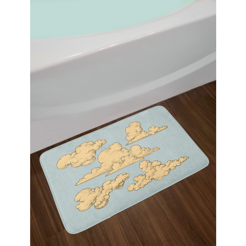 Vintage Clouds in the Sky Bath Mat