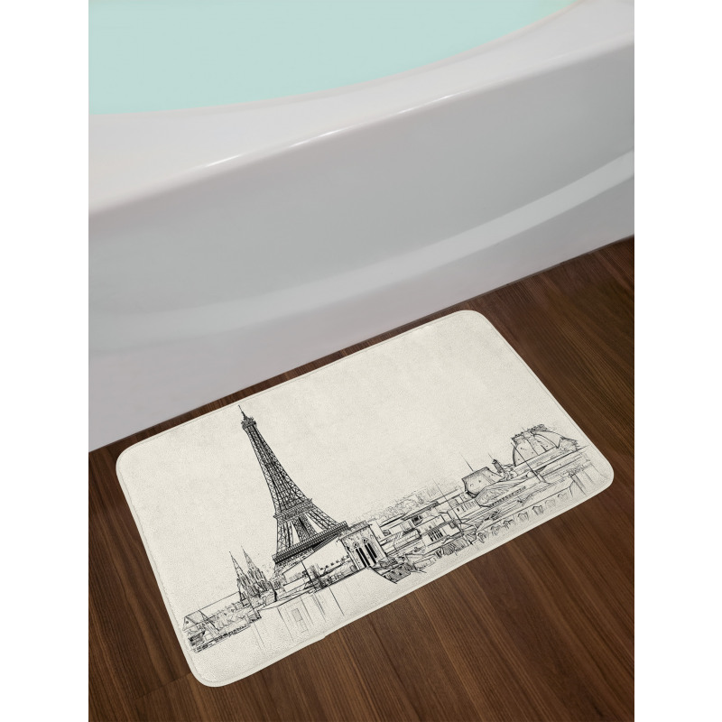 Paris over Roofs House Bath Mat