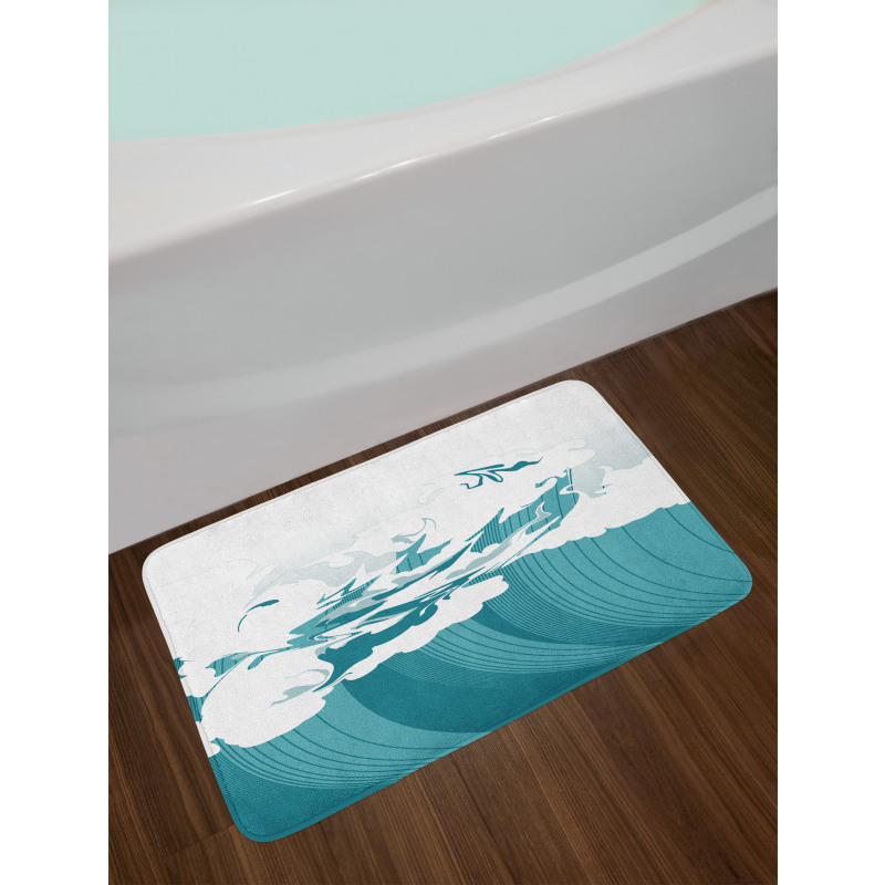 Watercolor Motifs Bath Mat