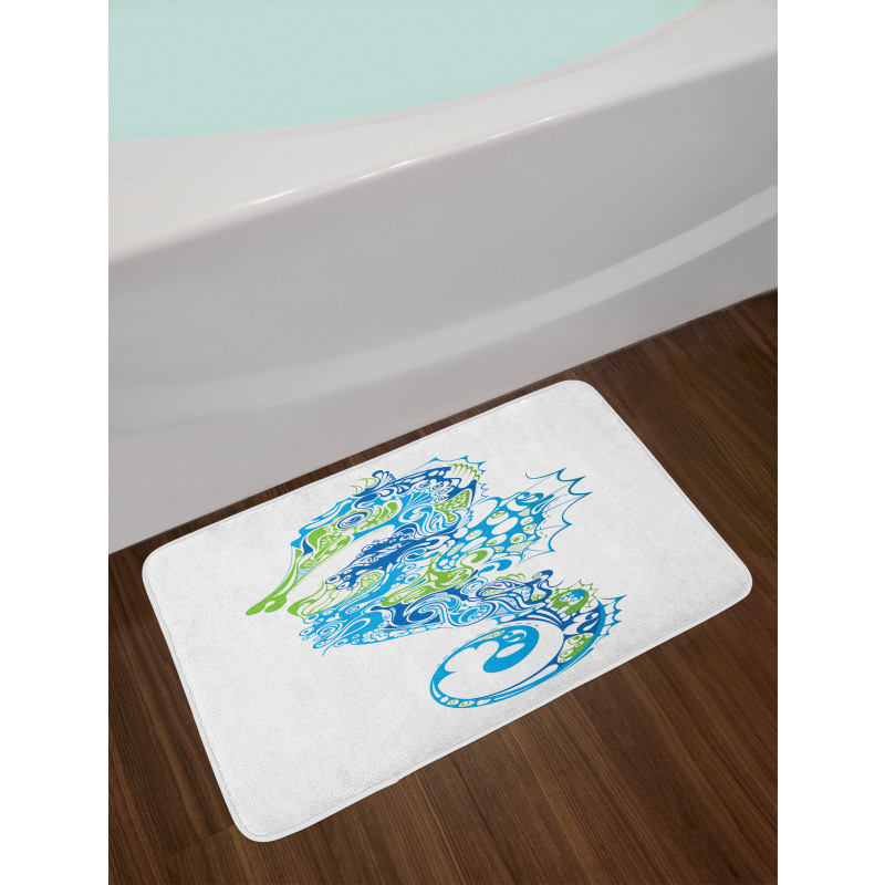 Curvy and Wavy Forms Bath Mat