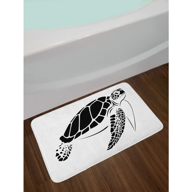 Monotone Caretta Caretta Bath Mat