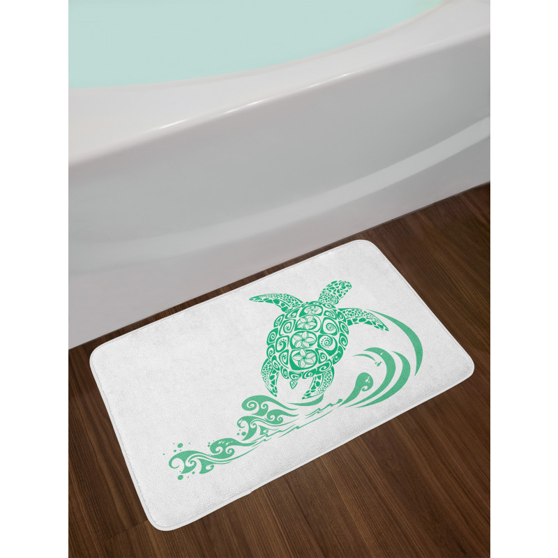 Plumeria Flowers Pattern Bath Mat