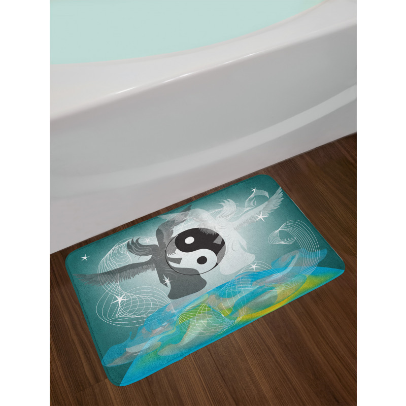 Flying Angel Abstract Art Bath Mat