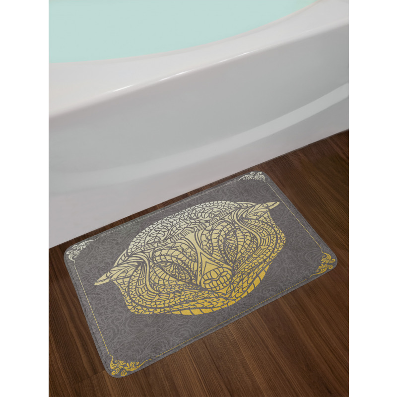 Ombre Floral Ornamental Bath Mat