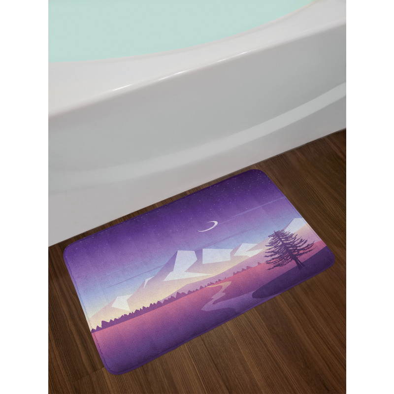 Mountain Scenery Bath Mat